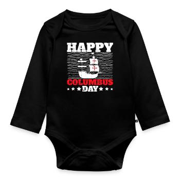 Christopher Columbus - Baby Bio-Langarm-Body - Schwarz - Vorne