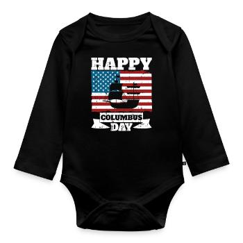 Christopher Columbus - Baby Bio-Langarm-Body - Schwarz - Vorne