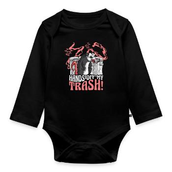 Opossum Possum Animal - Organic Longsleeve Baby Bodysuit - black - Front