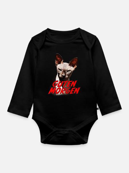 Guten Morgen Loki - Baby Bio-Langarm-Body - Schwarz