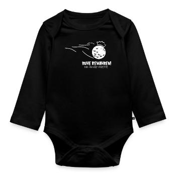 RUHE BEWAHREN PROETTE PROFI GOLF BALL SPRUCH MOTIV - Baby Bio-Langarm-Body - Schwarz - Vorne