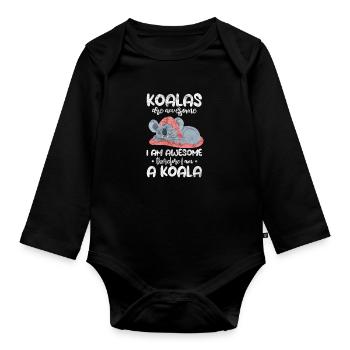 Koala - Baby Bio-Langarm-Body - Schwarz - Vorne