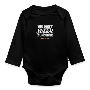 Floride Usa Miami America Cadeau de voyage de vacances - Body Bébé bio manches longues - noir - Devant
