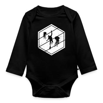 Scuba Divers Scuba Diving Men Scuba Diver - Organic Longsleeve Baby Bodysuit - black - Front