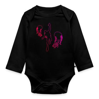 Divers Men Free Dive Diving Scuba Diver - Organic Longsleeve Baby Bodysuit - black - Front