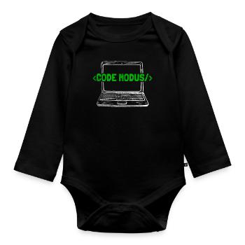 Programmierer Coder Software Entwickler - Baby Bio-Langarm-Body - Schwarz - Vorne