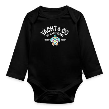 Yacht Co St. Barthelemy - Baby Bio-Langarm-Body - Schwarz - Vorne