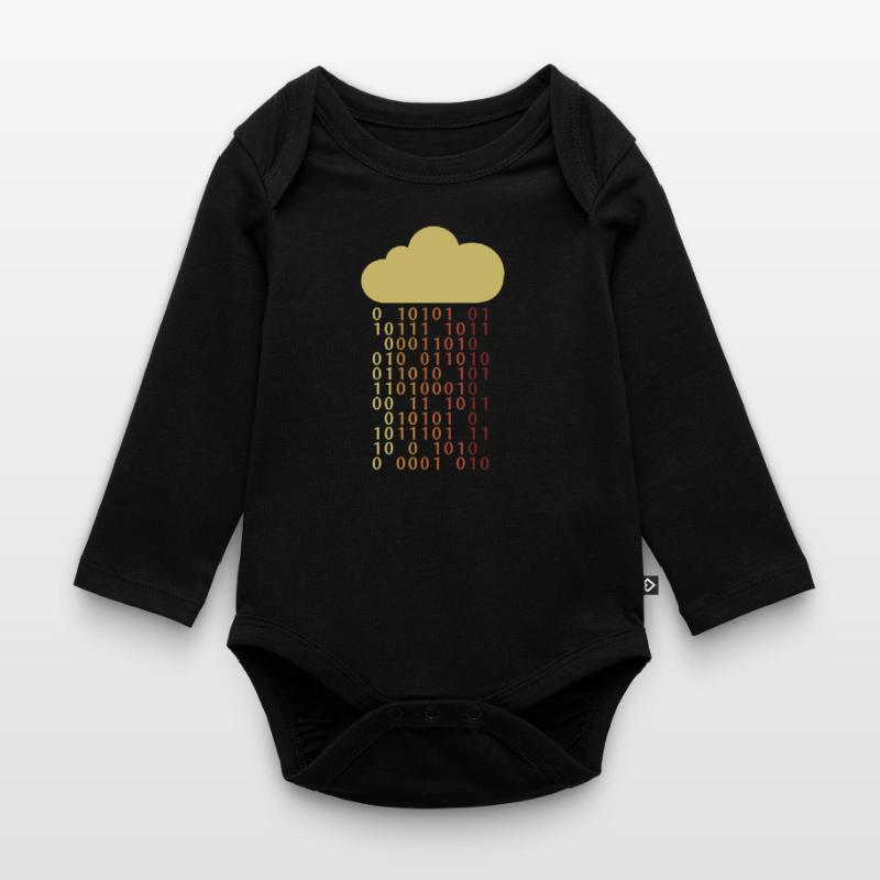 Cloud Bit Sysadmin Admin IT Specialist Organic Longsleeve Baby Bodysuit