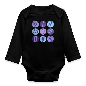 Glamorous dots - Baby Bio-Langarm-Body - Schwarz - Vorne