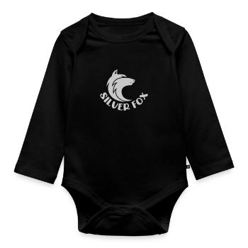 Renards Renards Forêt de renards Animal Forest Animal Animal Cadeau - Body Bébé bio manches longues - noir - Devant
