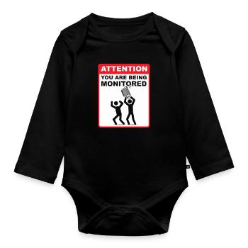 Programmer Coder Software Developer - Organic Longsleeve Baby Bodysuit - black - Front