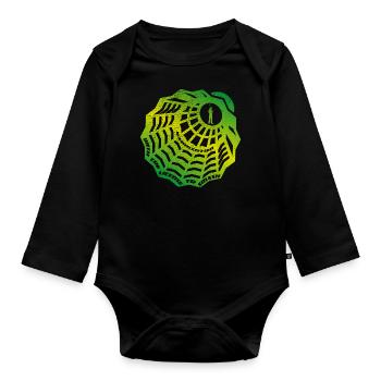 Badminton (License-To-Smash-Edition) - Organic Longsleeve Baby Bodysuit - black - Front
