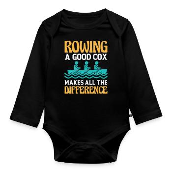 Ramer un bon cox fait toute la différence - Body Bébé bio manches longues - noir - Devant
