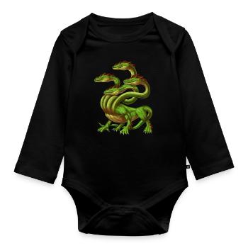 Mythologie grecque Monster Hydra - Body Bébé bio manches longues - noir - Devant