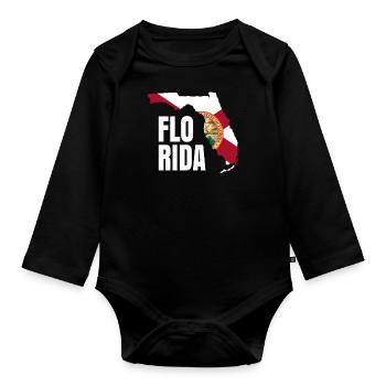 Florida Home Resident Gift - Organic Longsleeve Baby Bodysuit - black - Front