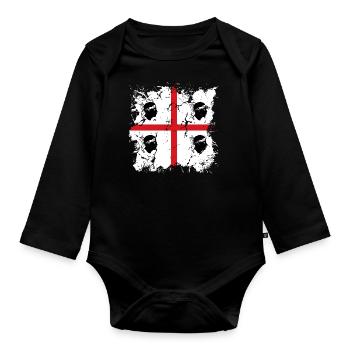 Sardinia Flag Sardinian Flag Sardegna Flag - Organic Longsleeve Baby Bodysuit - black - Front