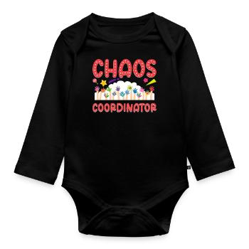 Fournisseur de services de garde d’enfants Enseignant - Body Bébé bio manches longues - noir - Devant