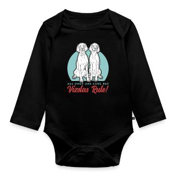 Magyar Vizsla Dogs | Dog Owner Gift - Organic Longsleeve Baby Bodysuit - black - Front