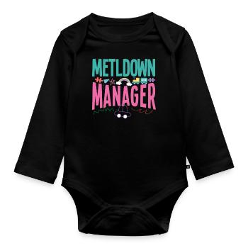 Childcare Daycare Provider Teacher - Organic Longsleeve Baby Bodysuit - black - Front