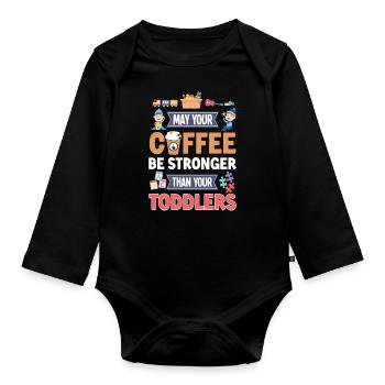 Childcare Daycare Provider Teacher - Baby Bio-Langarm-Body - Schwarz - Vorne