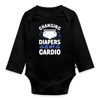Childcare Daycare Provider Teacher - Baby Bio-Langarm-Body - Schwarz - Vorne