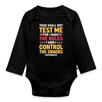 Fournisseur de services de garde d’enfants Enseignant - Body Bébé bio manches longues - noir - Devant