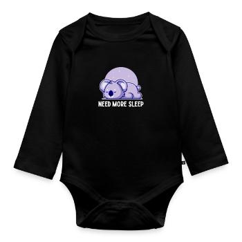 Koala Koala Bear Australie Bear Gift - Body Bébé bio manches longues - noir - Devant