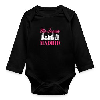 Madrid - Baby Bio-Langarm-Body - Schwarz - Vorne