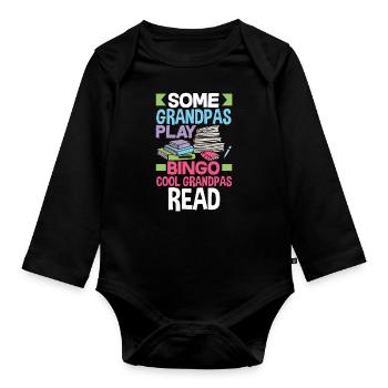 Bookworm Book Lover Librarian Gift - Organic Longsleeve Baby Bodysuit - black - Front