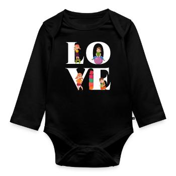 Fournisseur de services de garde d’enfants Enseignant - Body Bébé bio manches longues - noir - Devant