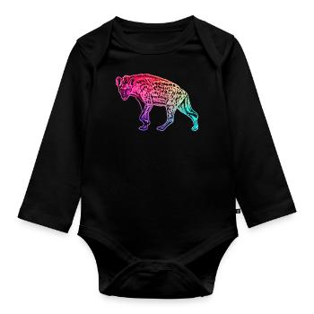 Hyäne - Baby Bio-Langarm-Body - Schwarz - Vorne