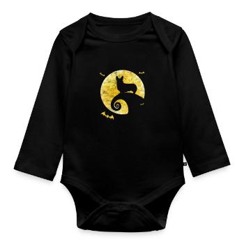 Welsh Corgi Halloween Chien Chien Cadeau - Body Bébé bio manches longues - noir - Devant