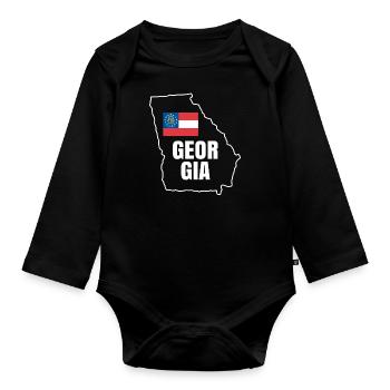 Georgia Home Geschenk - Baby Bio-Langarm-Body - Schwarz - Vorne