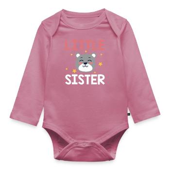 Little Sister - Organic Longsleeve Baby Bodysuit - mauve - Front