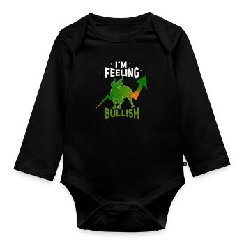 I'm Feeling Bullish CFD Forex Stock Crypto Trader - Baby Bio-Langarm-Body - Schwarz - Vorne