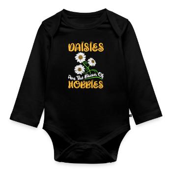 Hobby Gardener Garden Gardener Daisy - Organic Longsleeve Baby Bodysuit - black - Front