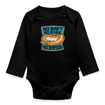 Rafting Wildwasser Kanu Kajak - Baby Bio-Langarm-Body - Schwarz - Vorne
