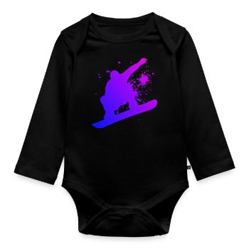 Sports d'hiver pour hommes Snowboard pour femmes Snowboard - Body Bébé bio manches longues - noir - Devant