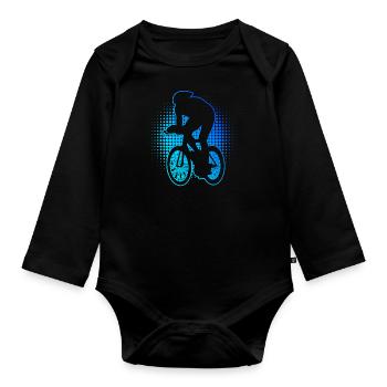 Cyclisme sur route Hommes Vélo de route Femmes Cyclistes sur route - Body Bébé bio manches longues - noir - Devant