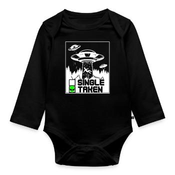 Alien Gift Extraterrestrial Ufo Area 51 Sci-fi - Organic Longsleeve Baby Bodysuit - black - Front