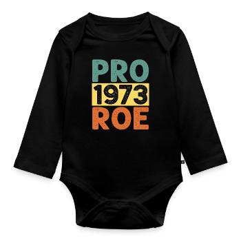 Pro 1973 Roe - Organic Longsleeve Baby Bodysuit - black - Front