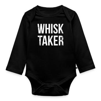 Porte-whiskies pour boulangers ou amateurs de pâtisserie - Body Bébé bio manches longues - noir - Devant