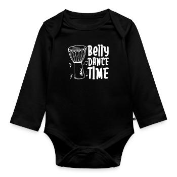Temps de danse du ventre pour danseuse du ventre - Body Bébé bio manches longues - noir - Devant