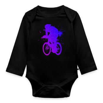 Vélo de route pour femme Vélo de route pour homme Vélo de route Rennradfah - Body Bébé bio manches longues - noir - Devant
