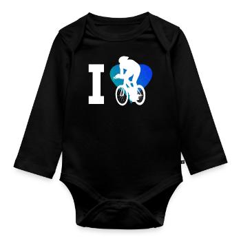 Cyclisme sur route pour hommes Cyclisme sur route pour femmes - Body Bébé bio manches longues - noir - Devant