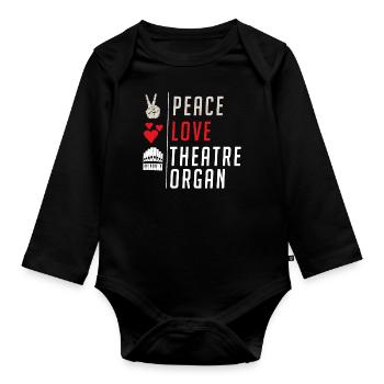 Peace Love Theatre Régisseur d’orgue - Body Bébé bio manches longues - noir - Devant