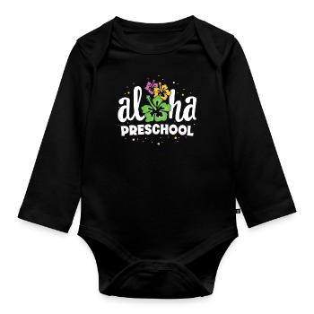 Aloha Preschool Pre-K Lehrer Erster Tag zurück zu - Baby Bio-Langarm-Body - Schwarz - Vorne