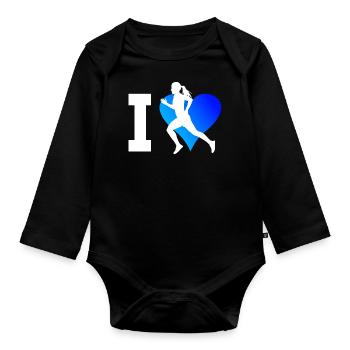 Jogging Jogging Hommes Course à pied Femmes - Body Bébé bio manches longues - noir - Devant