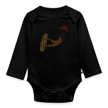Kitesurf Femme Kitesurf Hommes Kitesurfer - Body Bébé bio manches longues - noir - Devant