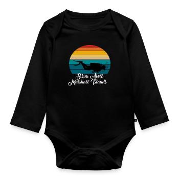 Bikini Atoll Marshall Islands Diving - Baby Bio-Langarm-Body - Schwarz - Vorne